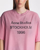 Acne Studios T-Shirt Logo Relaxed Fit Rosa S