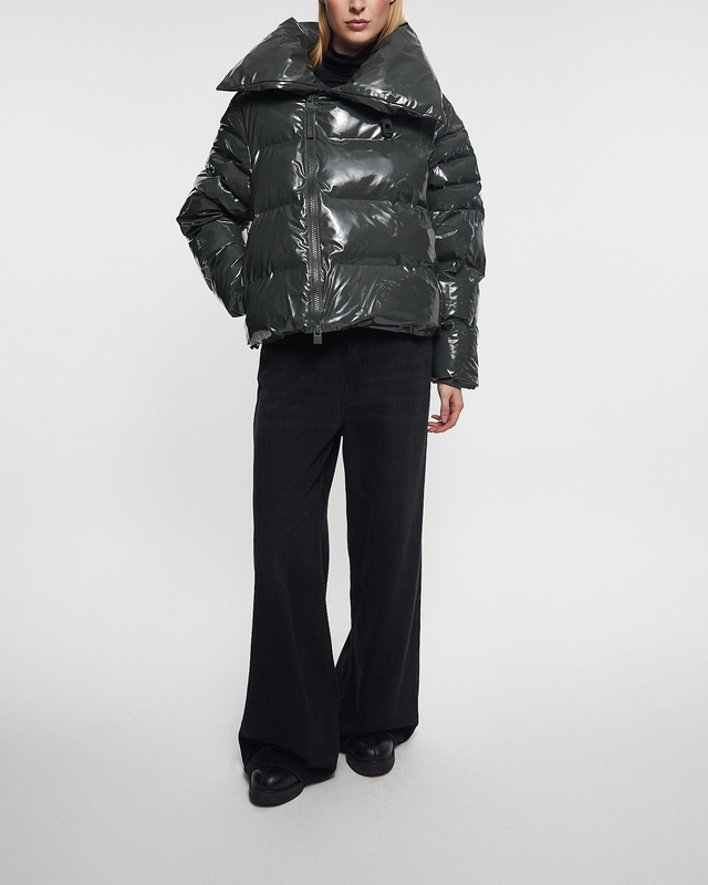 Rains Jacket Alta Vision Short Puffer Mörkgrön M