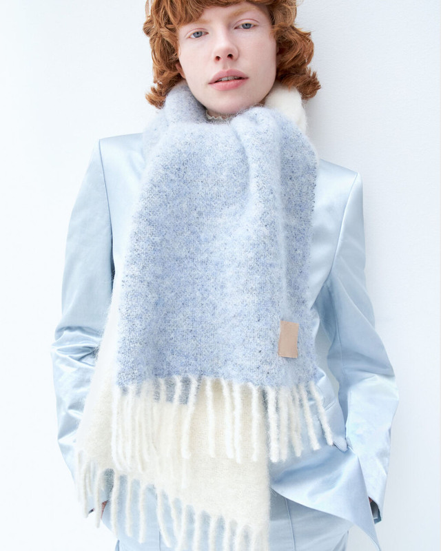 Filippa K Halsduk Boucle Colour Block  Ljusblå ONESIZE