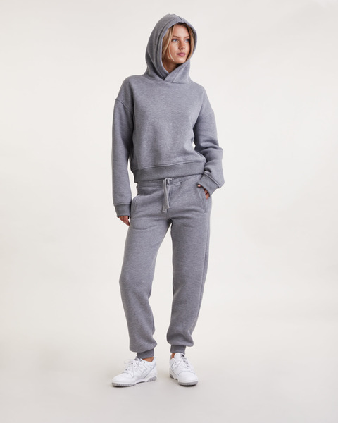 Hoodie Apple  Grey melange 1
