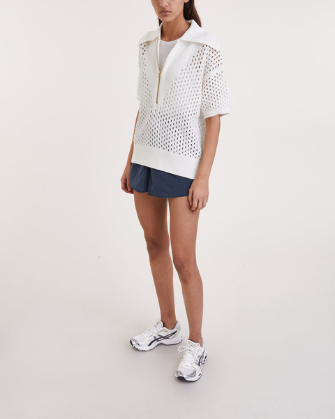 Knit Polo Boxy Vit 2