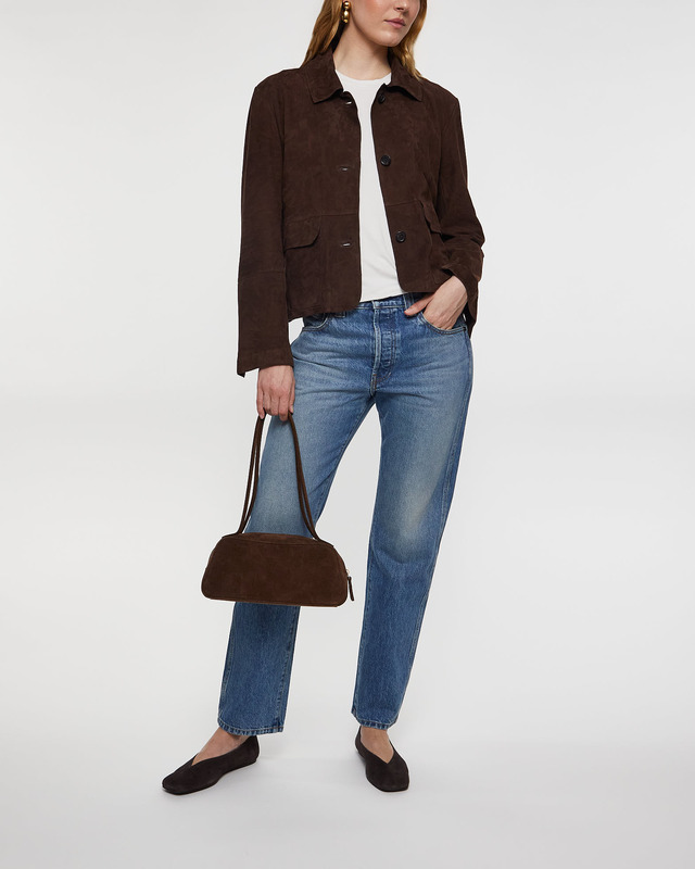 Wakakuu Icons Jacket Coco Suede Mörkbrun XS