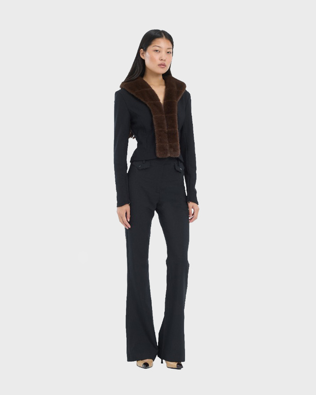 ROTATE FAUX FUR COLLAR CARDIGAN 40