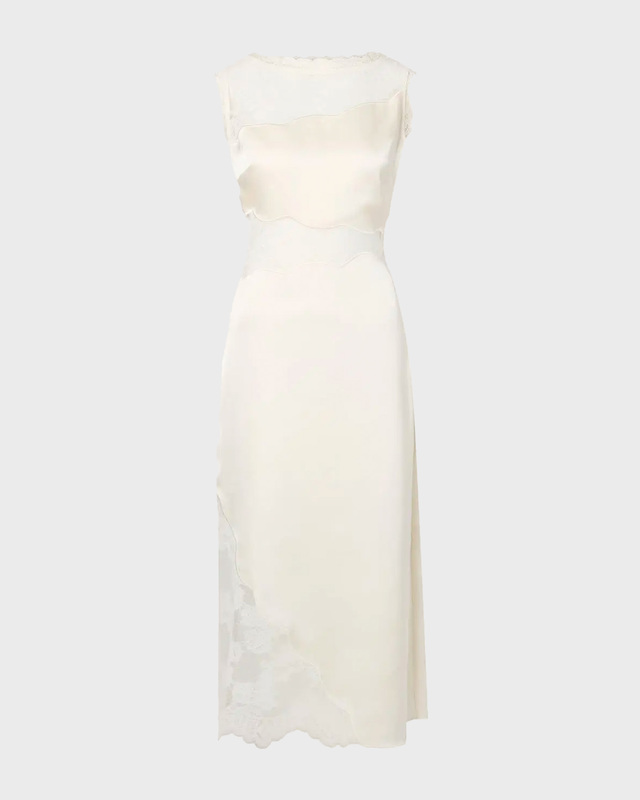 Malina Dress Desire Lace Trimmed Cut Out Midi Vanilla 38