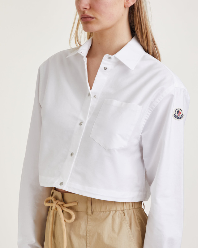 Moncler Skjorta Cropped Vit IT 44 (EUR 40)