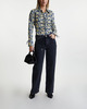 GANNI Skjorta Crinkled Satin Fitted Safari 34
