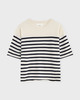 LISA YANG T-Shirt Cila Stripe Cashmere Blue/White 2 (M-L)