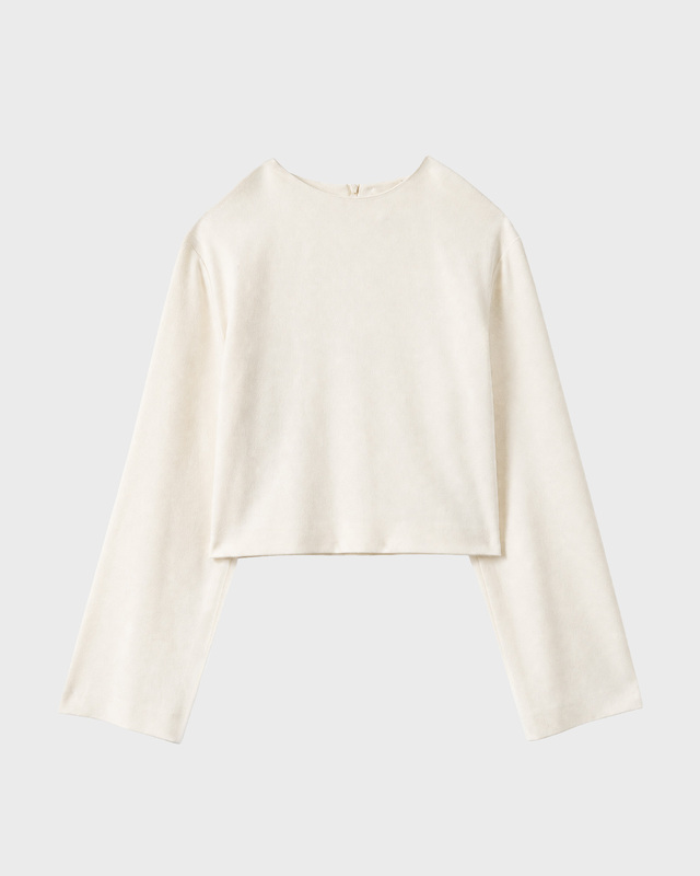 Wakakuu Icons Bluse Creme Cropped Cream S