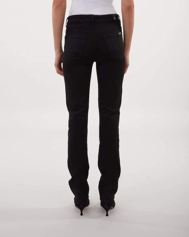 7 For All Mankind Jeans Kimmie Straight Bair Eco Svart 28