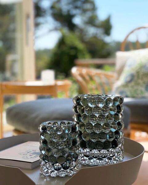 Candle Holder Hurricane Boule Large Sage ONESIZE 2