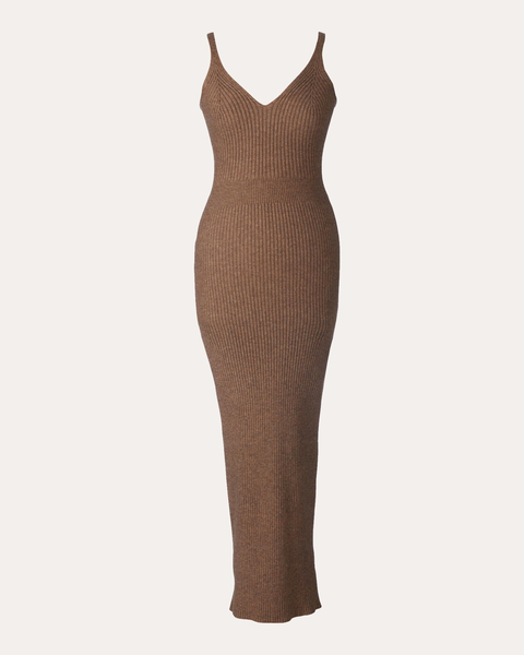 Dress Knitted Slip Brown 1