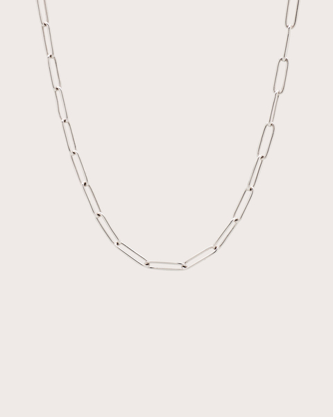 Necklace Box Chain Short Silver 1