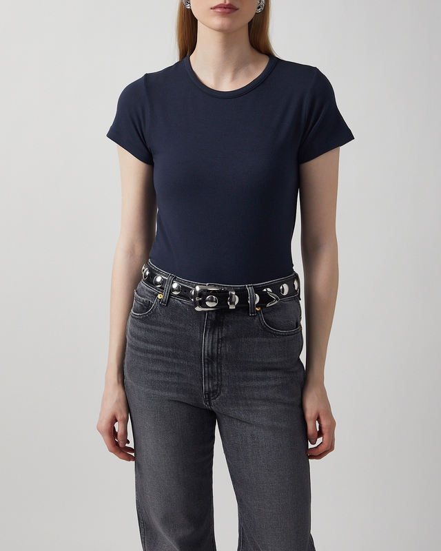 Wakakuu Icons T-Shirt Baby Tee Modal Navy L