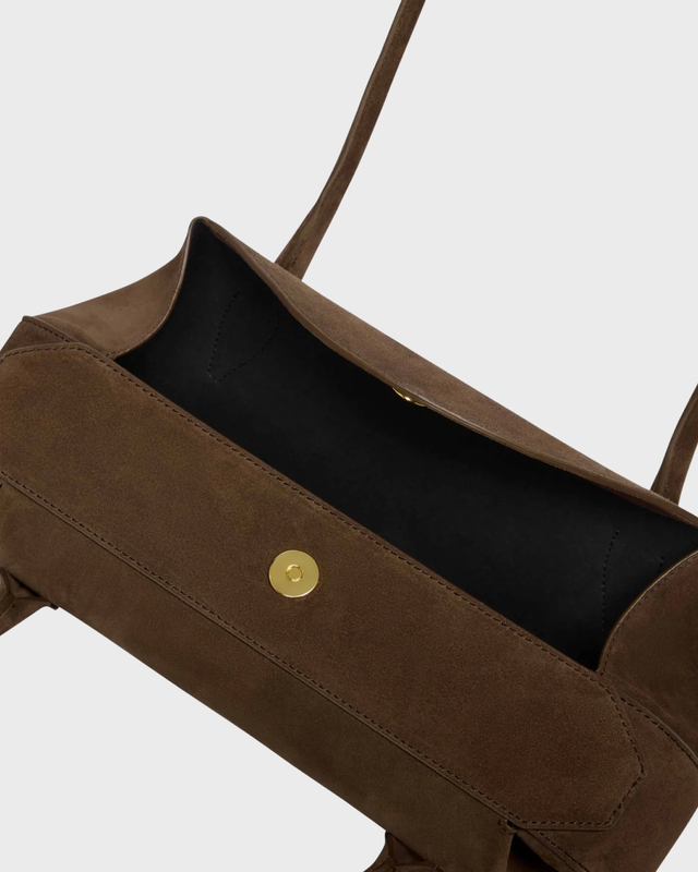 Yuzefi Skulderveske Oyster Suede Brown ONESIZE