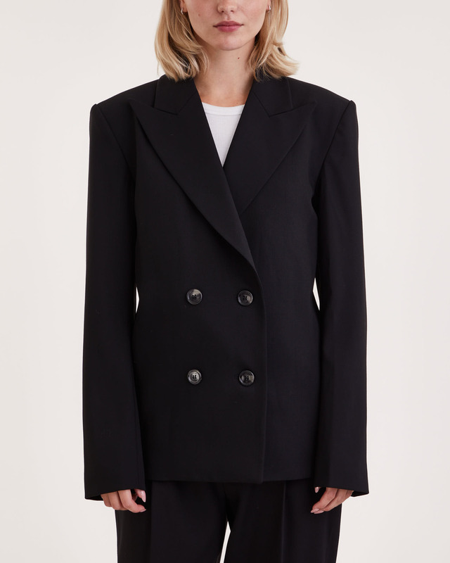 Teurn Studios Kavaj Double Breasted Jacket Svart 42