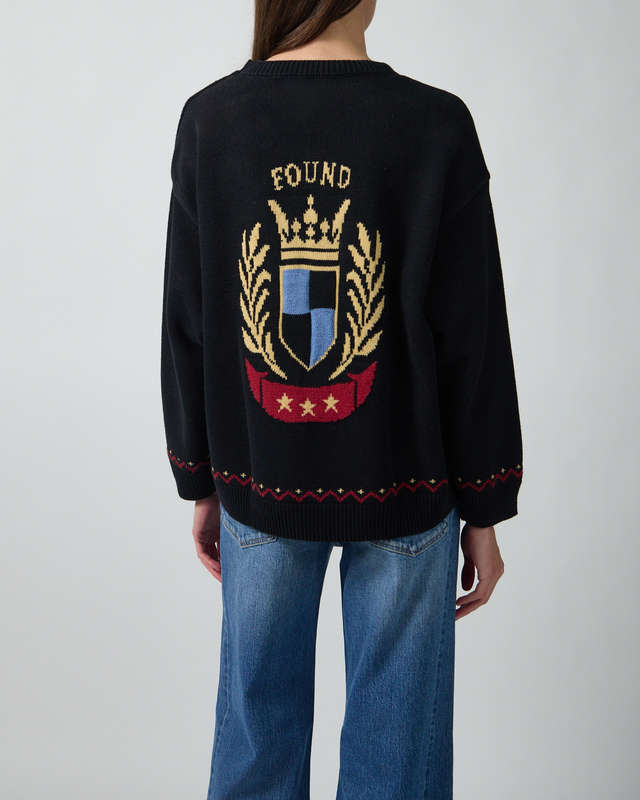 Found Striktrøje Crest Black L