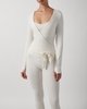 Sisterly tribe Top Soft Ballet Wrap  Offwhite S