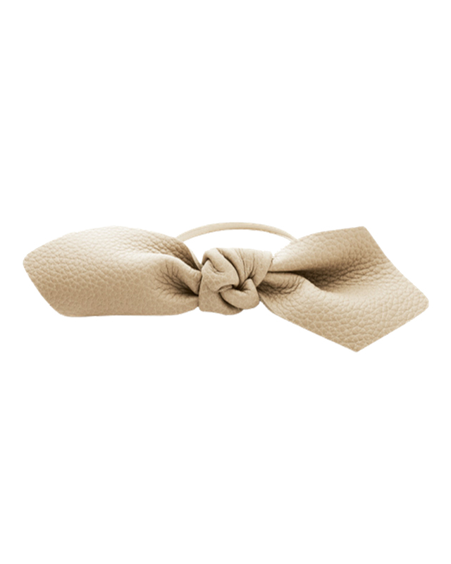 Corinne Bowtie Leather Beige ONESIZE