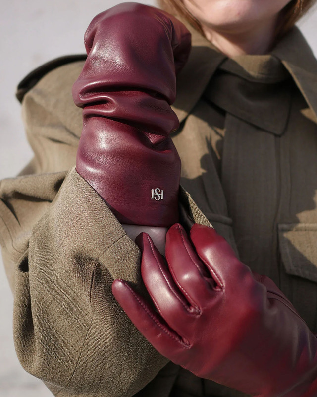 Handsome Stockholm Gloves Essentials Long Vino Vinröd L