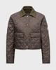 Moncler Jacka Chitre Diamond-Quilted Padded Oliv MONCLER 2 (M)