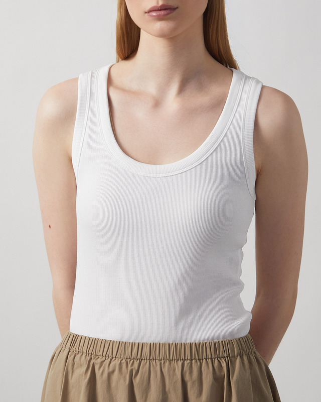 Wakakuu Icons Topp Biarritz Rib Tank Vit S