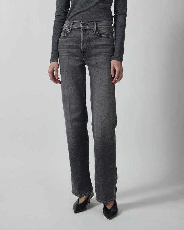 Mother Denim Jeans The Kick It Grey Wash 25