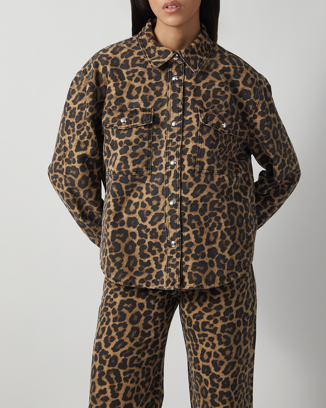 Anine Bing Shirt Paxton Leopard S