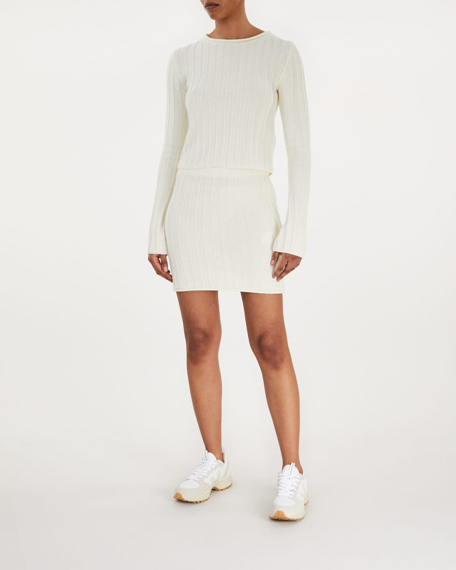Filippa K Sweater Cotton Rib Vanilj XL