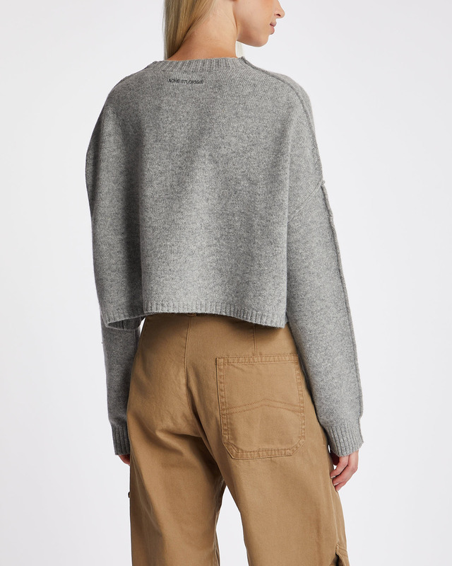 Acne Studios Cropped Wool Jumper Grå S