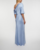 Malina Klänning Marisa Asymmetrical Satin Maxi Dusty blue L