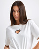 CLOEYS T-shirt heart white White L