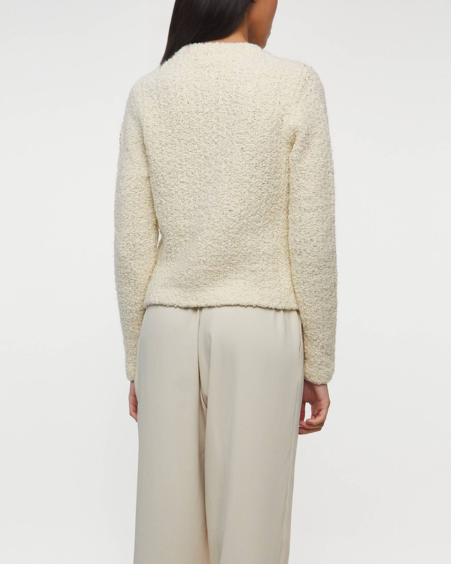 Moncler Sweater Wool Alpaca Jumper Bouclé Natural XS