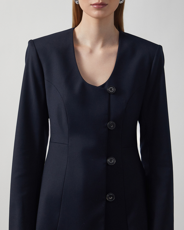 Dagmar Blazer Sb Collarless  Navy 34