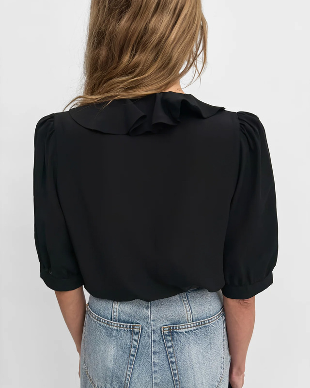Rodebjer Bluse Xilla Fluid Solid Black S