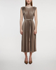 JOSEPH Dress Volta Knit Weave Plissé Beige/brun 40