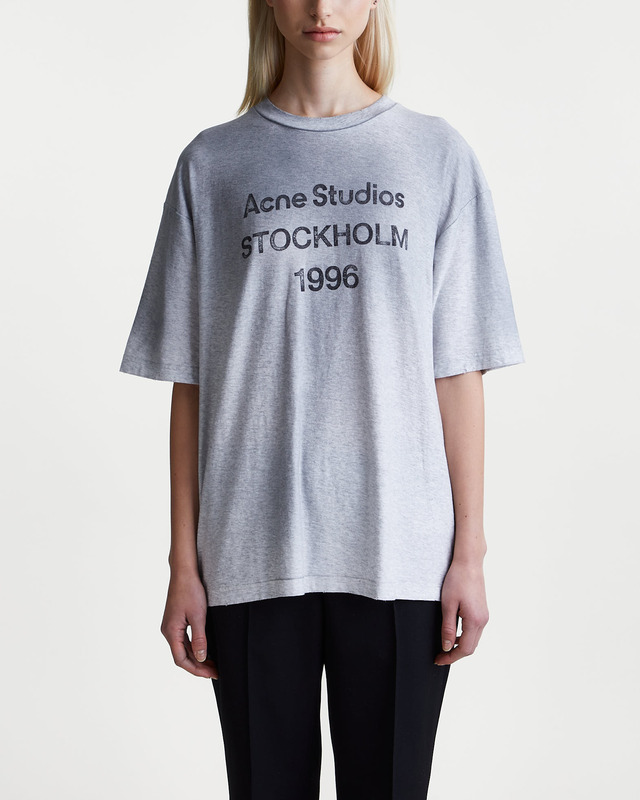 Acne Studios T-shirt Relaxed Logo Grey melange XXS
