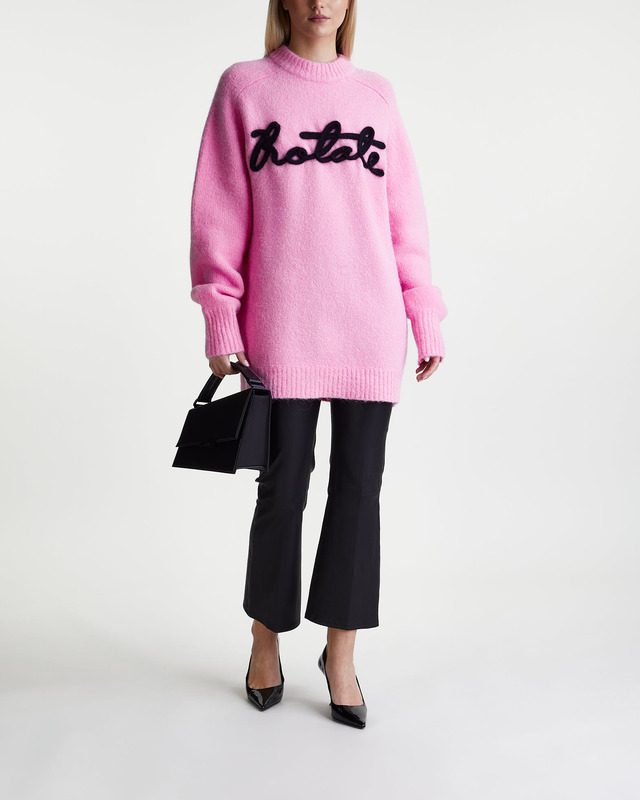 ROTATE Birger Christensen Sweater Oversize Logo Jumper Rosa 40