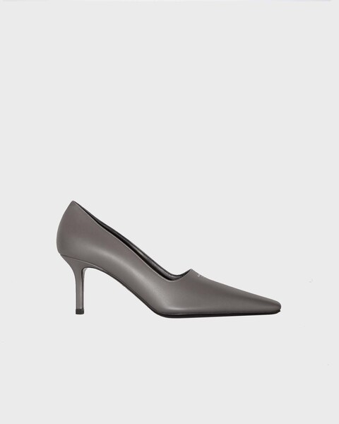 Heels Leather Pump Mörkgrå 1