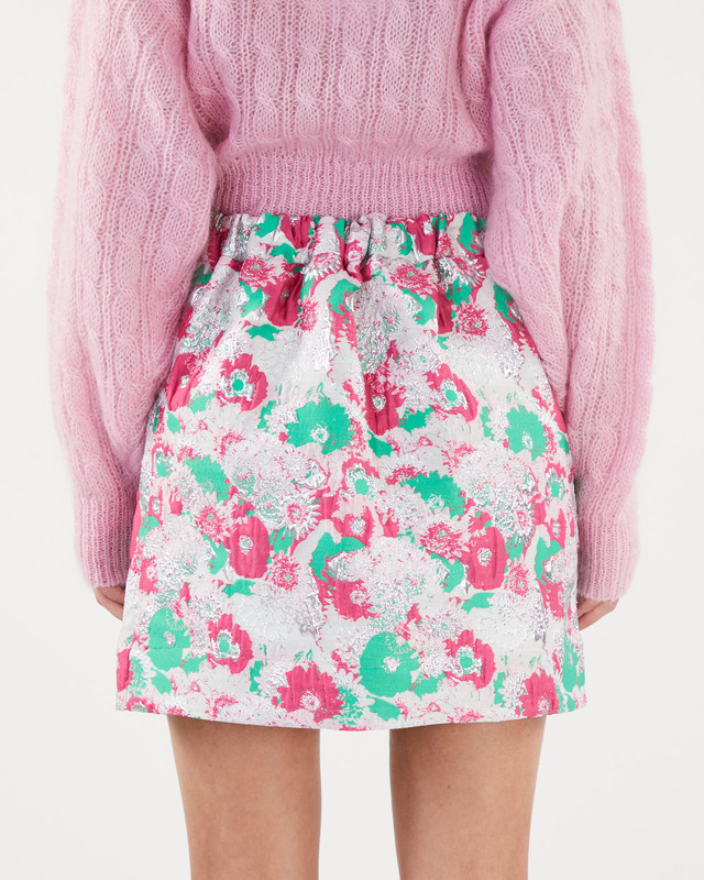 Ganni Jacquard Mini Skirt Light pink 42