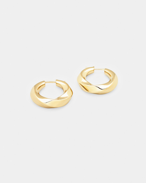 Earrings Infinity Hoops Gold Guld 1