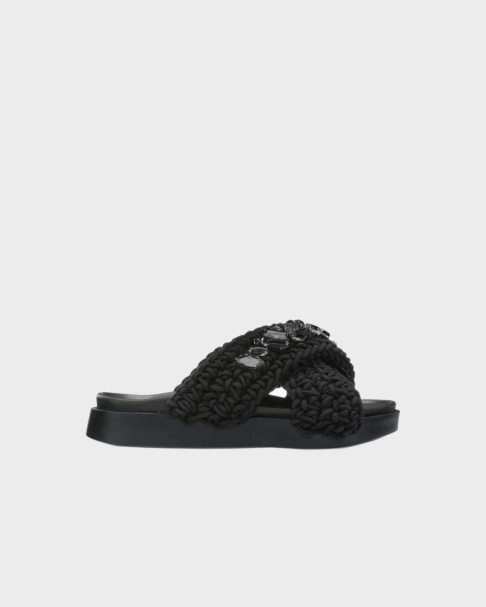 Inuikii Woven Stone Slipper Svart