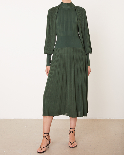 Dress Long Sleeve Midi Green 2
