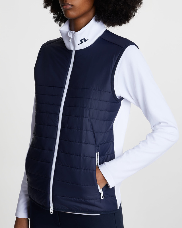 J Lindeberg Vest Martina Quilt Hybrid Navy M