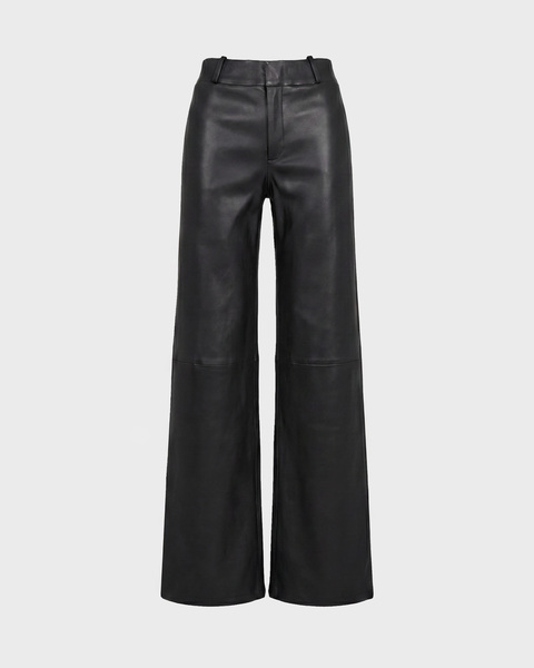 Bukser Leather Flare Black 1