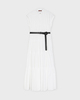 Max Mara Studio Dress Flounced Cotton Shirt  White IT 44 (EUR 38)