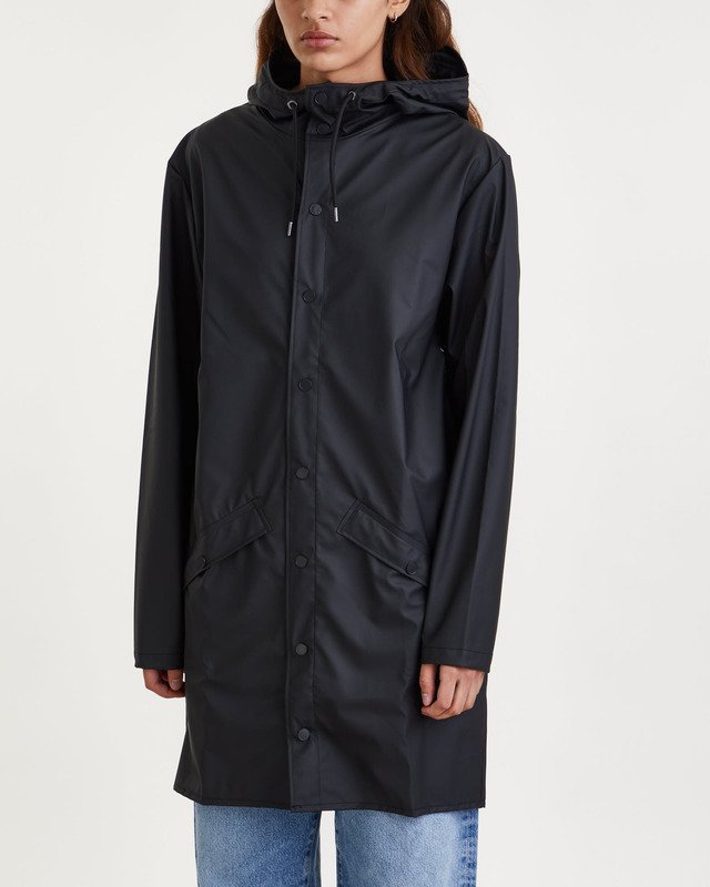 Rains Rain Coat Long Svart M