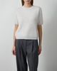 Soft Goat Trøje Brushed short sleeve Light gray XS
