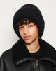 Teurn Studios Beanie Mohair Rib Black ONESIZE