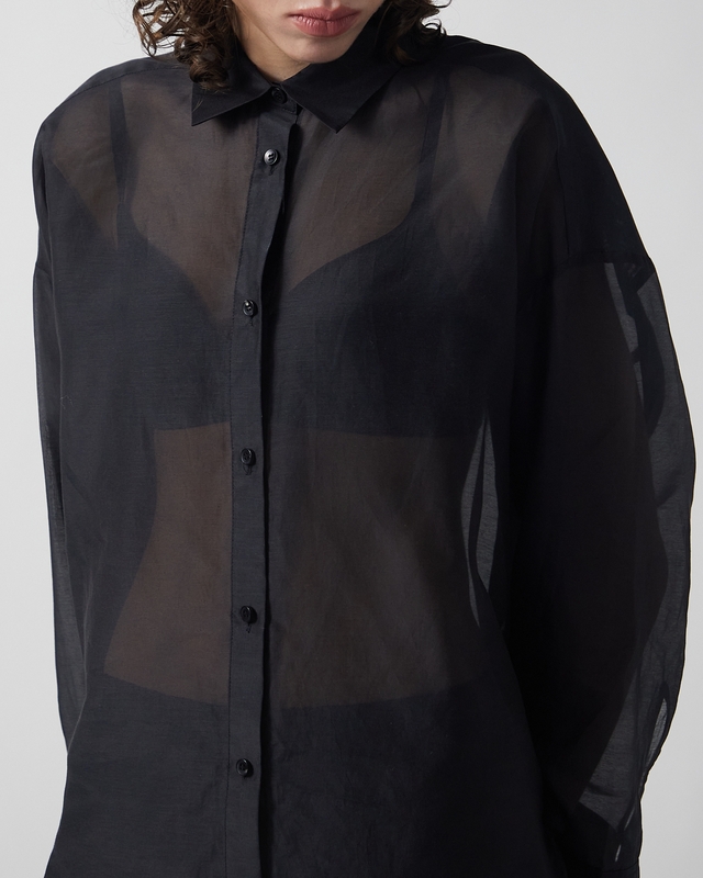 By Malene Birger Shirt Derris Soft Organza Black 42