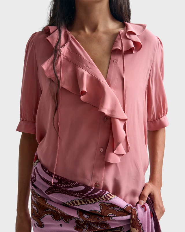 Rodebjer Bluse Xilla Fluid Solid Pink L
